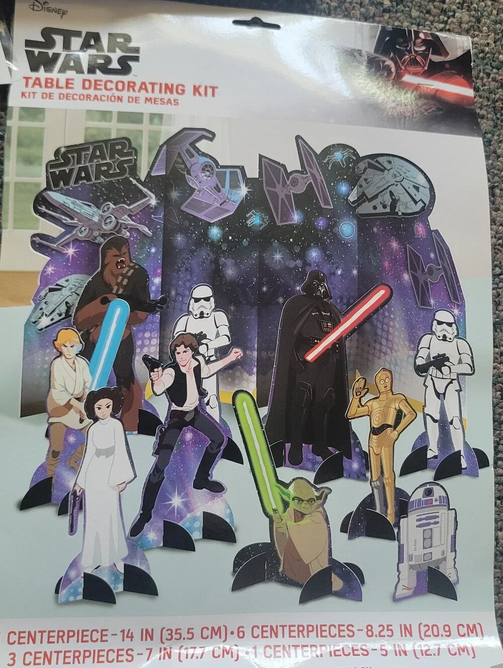 Star Wars Party Decorations Kit - Black, White, Purple, Green, Blue
